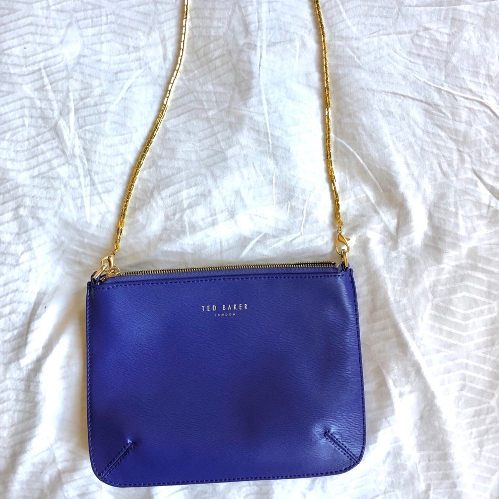 Ted Baker purple crossbody evening bag
